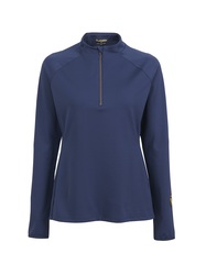 WAHLSTEN GALENA WOMEN'S 1/2 ZIP LONG SLEEVE SHIRT, DARK BLUE